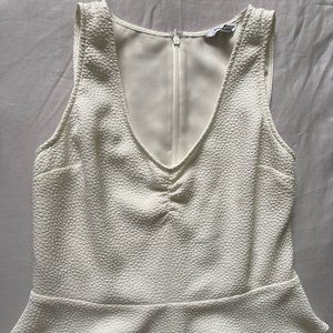 Express White Peplum Shirt